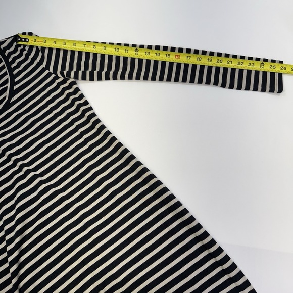 PERUVIAN CONNECTION Andover Long Sleeves Scoop Neck Striped Maxi Dress Medium - Picture 15 of 15